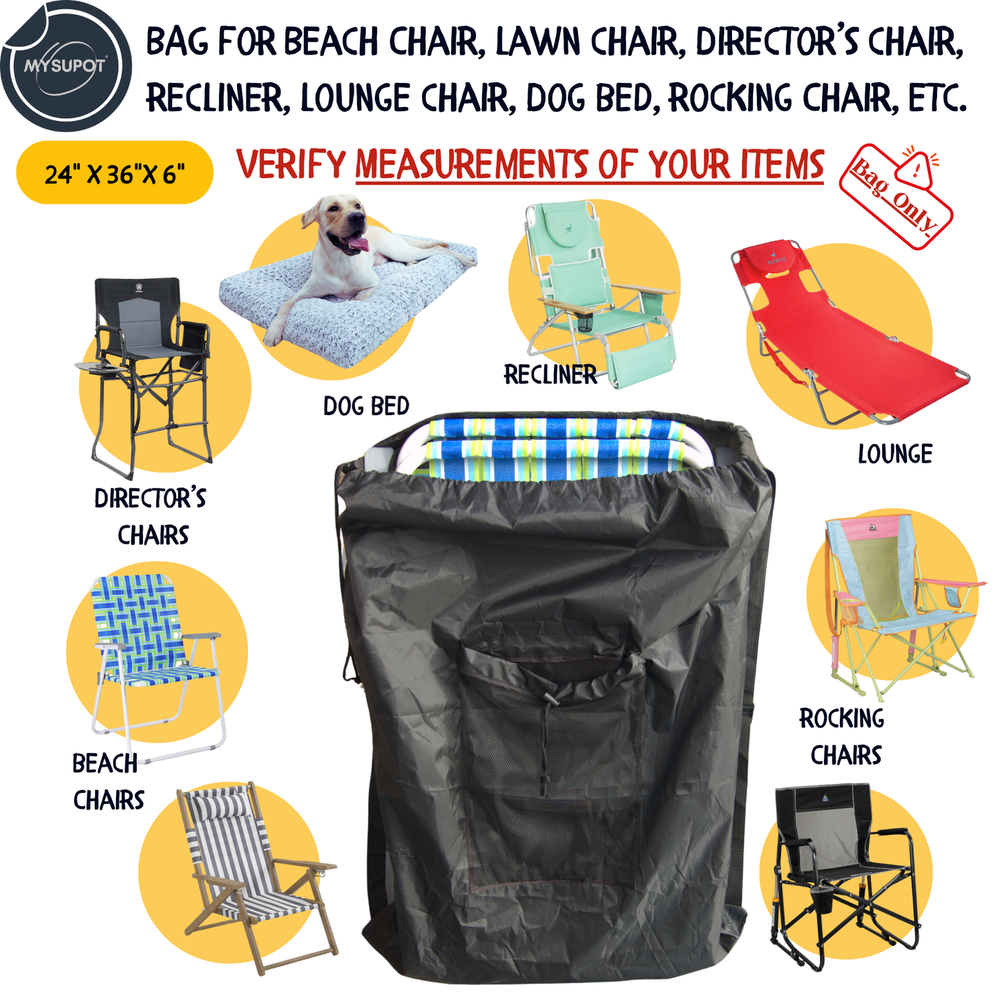 Multipurpose Bag – Lightweight 420D Polyester with Adjustable Straps (Black)