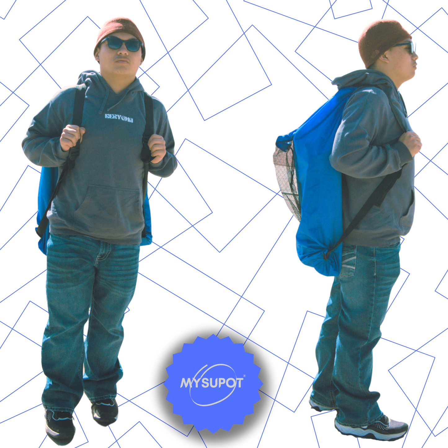 Multipurpose Bag – Lightweight 420D Polyester with Adjustable Straps (Royal Blue)