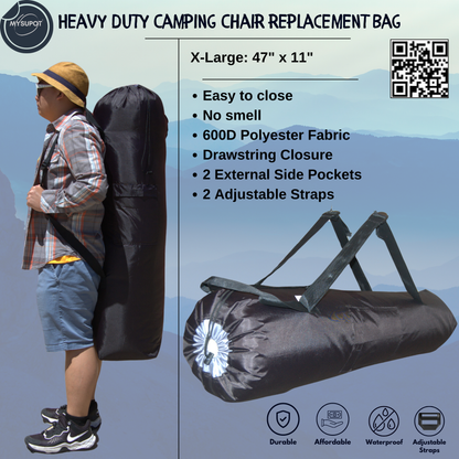 Heavy-Duty Camp Chair Bag (XL- 47' x 11") Single