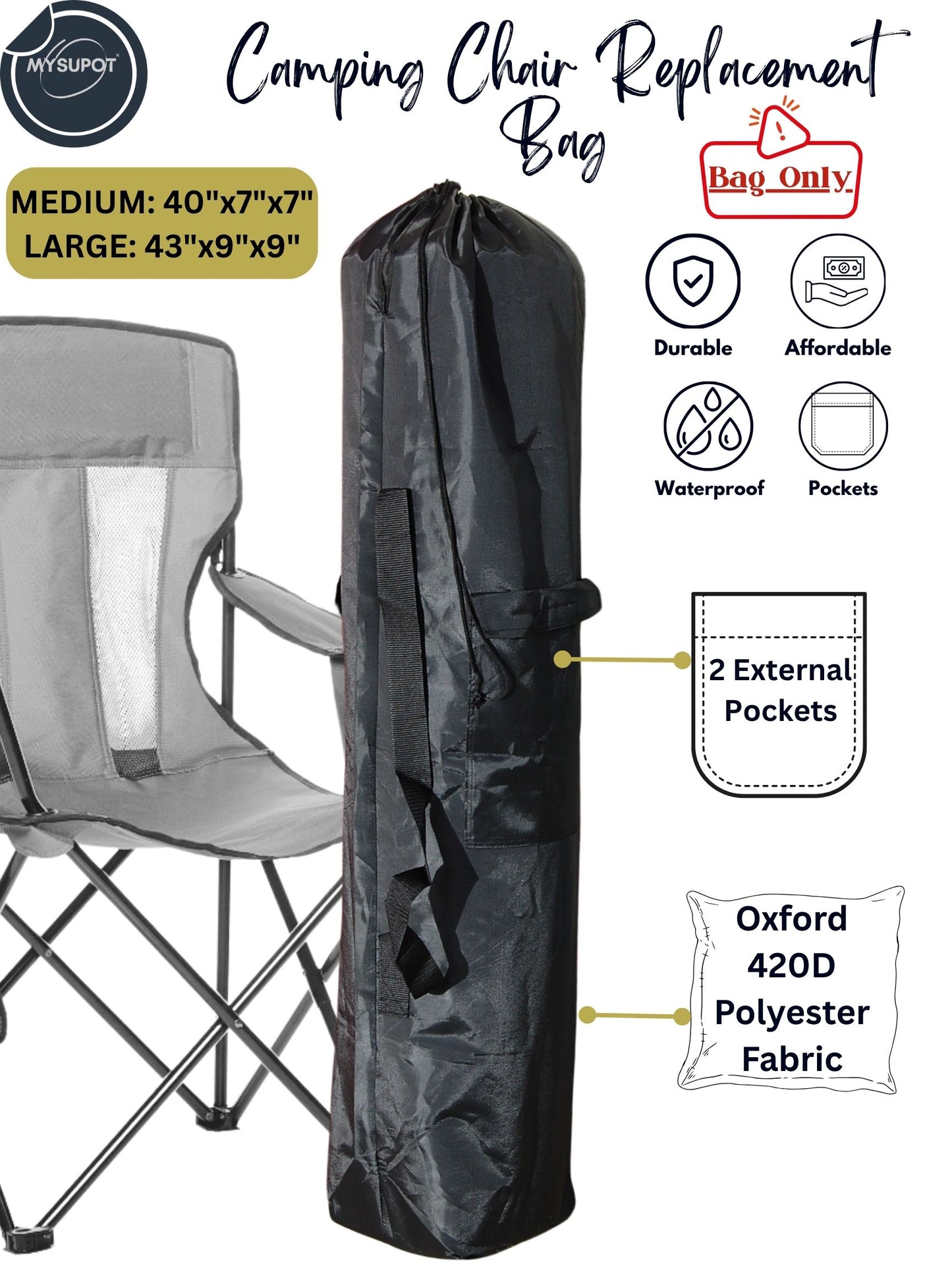 Camp Chair Bag (Black)