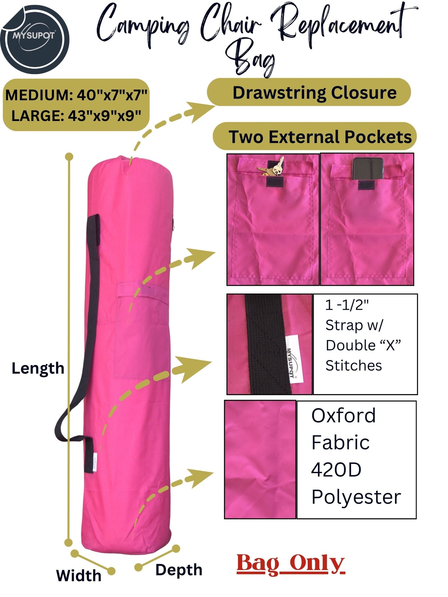 Camp Chair Bag (Pink)