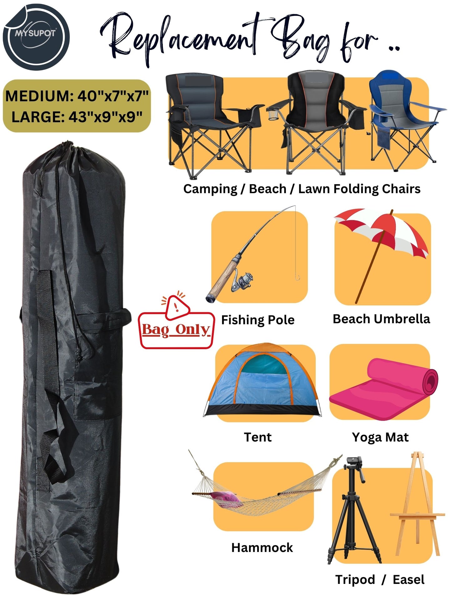 Camp Chair Bag (Black)