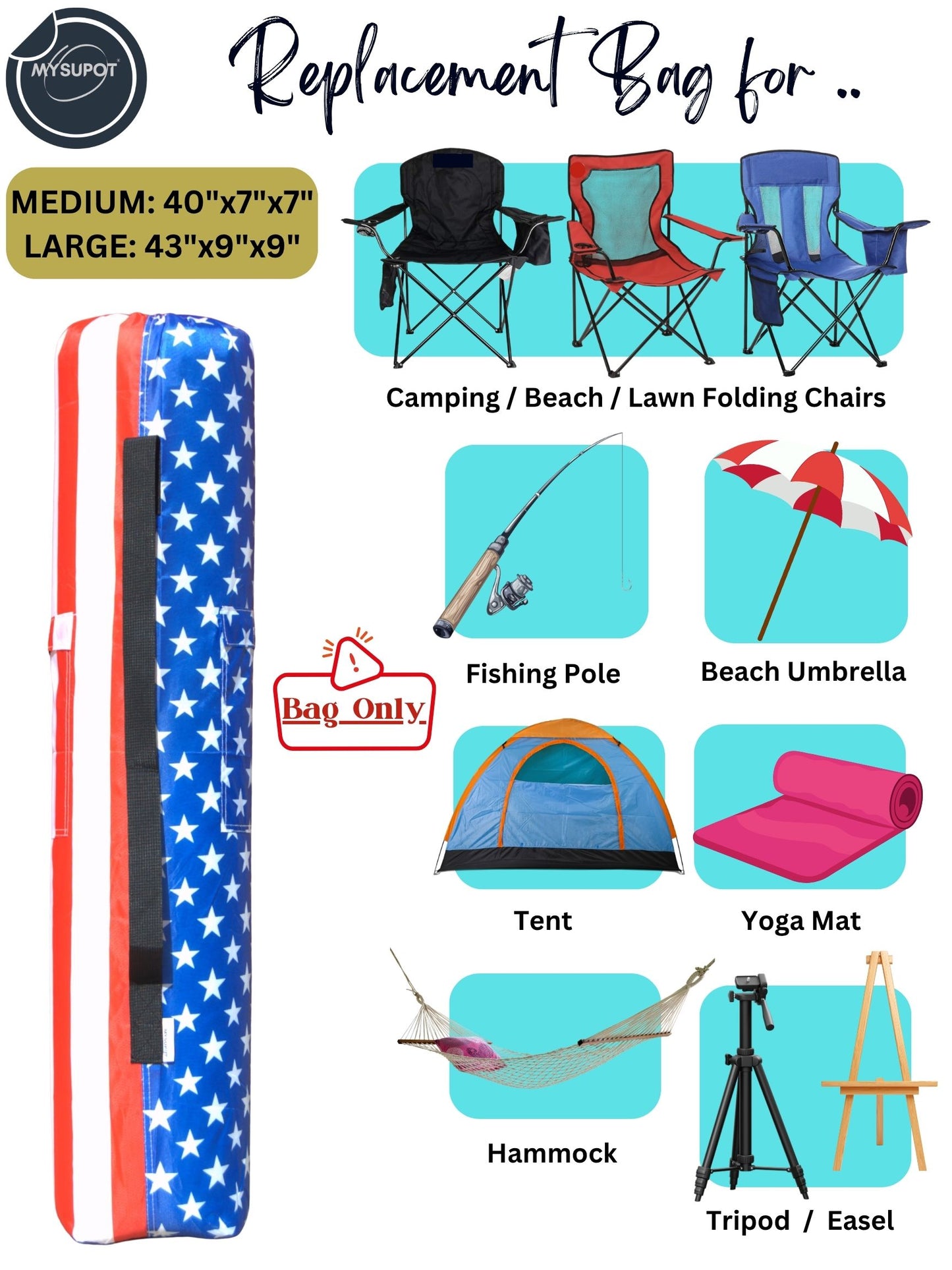 Camp Chair Bag (US Flag)