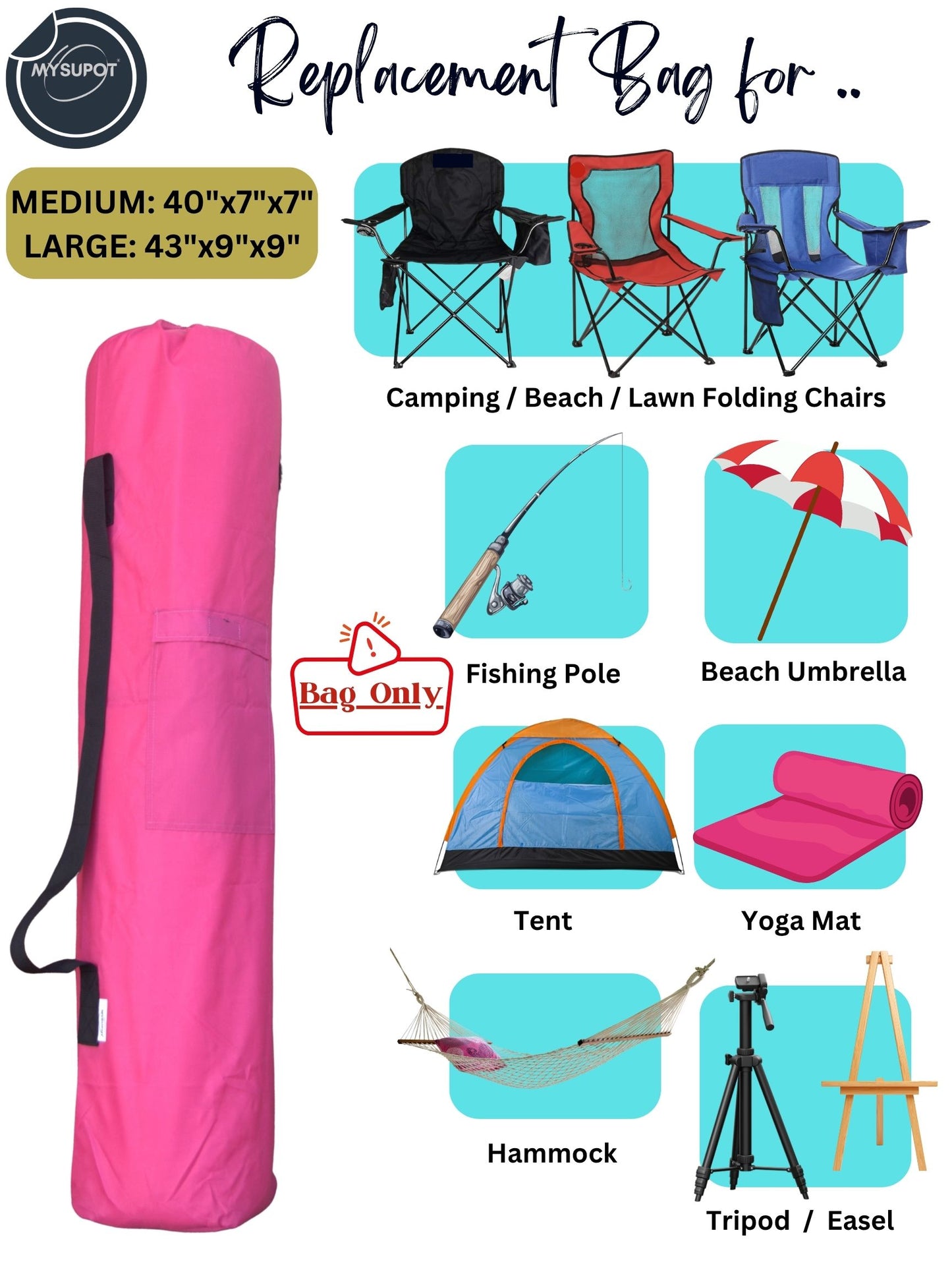 Camp Chair Bag (Pink)