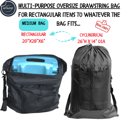 Multipurpose Bag – Lightweight 420D Polyester with Adjustable Straps (Black)