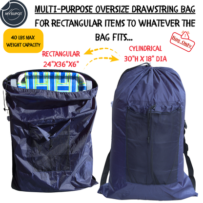 Multipurpose Bag – Lightweight 420D Polyester with Adjustable Straps (Navy Blue)