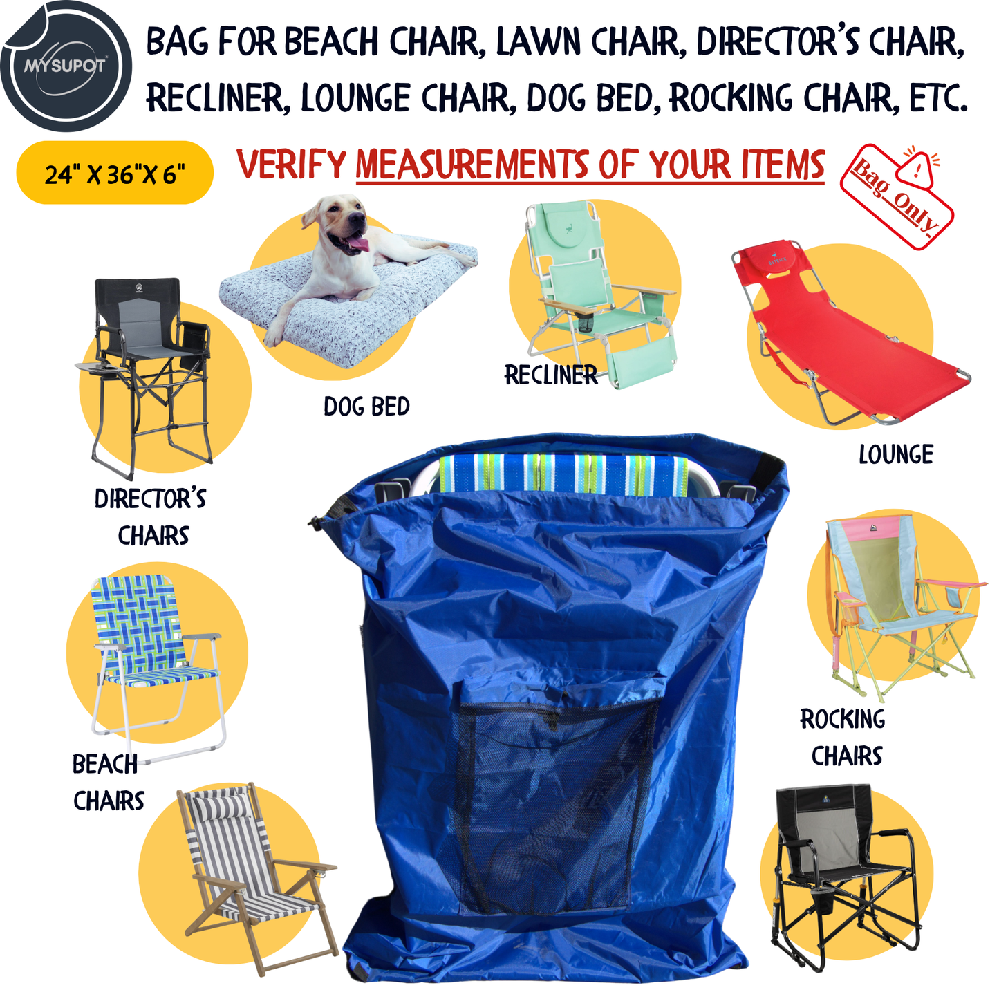 Multipurpose Bag – Lightweight 420D Polyester with Adjustable Straps (Royal Blue)