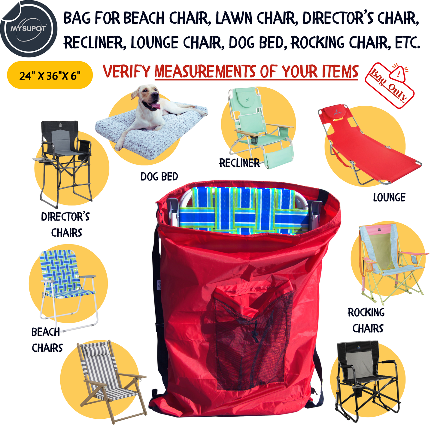 Multipurpose Bag – Lightweight 420D Polyester with Adjustable Straps (Red)