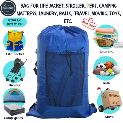 Multipurpose Bag – Lightweight 420D Polyester with Adjustable Straps (Royal Blue)
