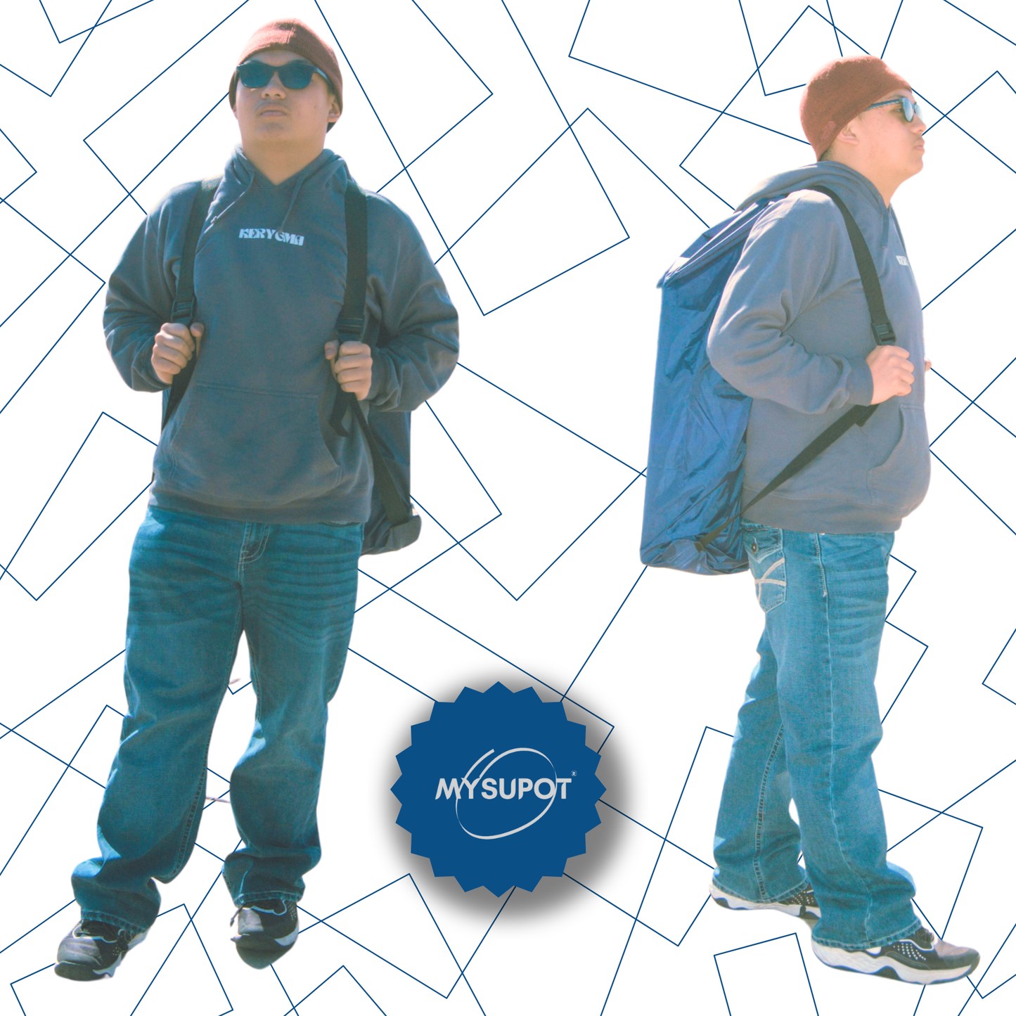Multipurpose Bag – Lightweight 420D Polyester with Adjustable Straps (Navy Blue)